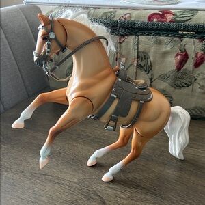 Palomino Toy Horse with Saddle